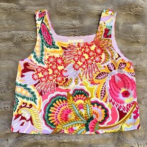 Chelsea & Violet Vibrant Floral Crop Top